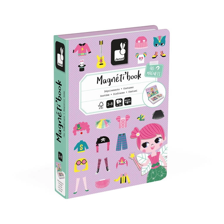 Układanka Magnetyczna Magnetibook Kostiumy Dziewczynka / Janod