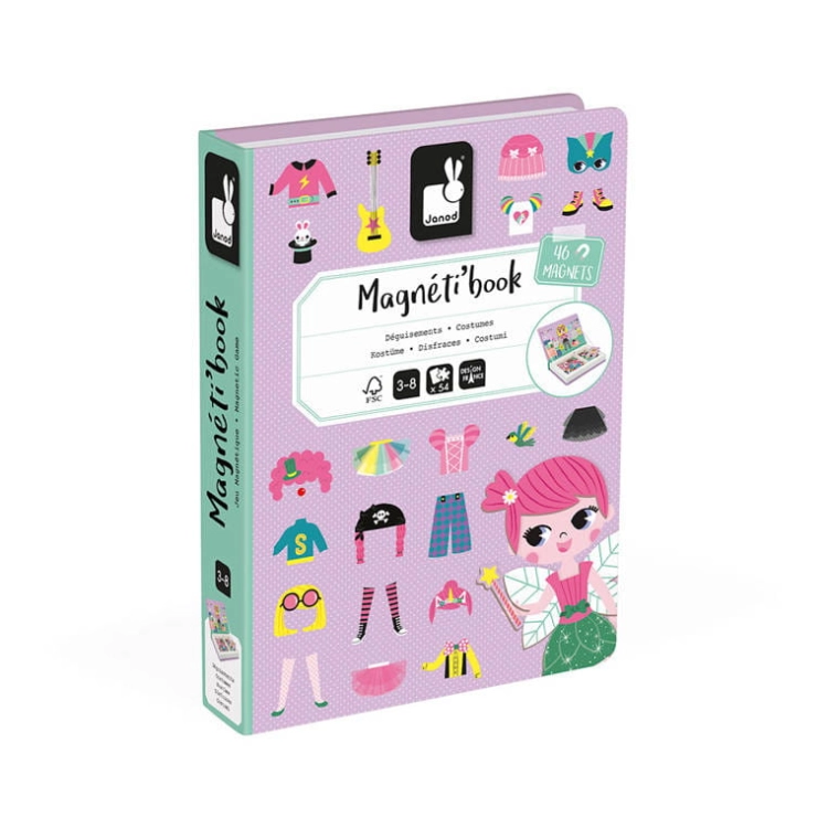 Układanka Magnetyczna Janod Magnetibook Kostiumy Dziewczynka