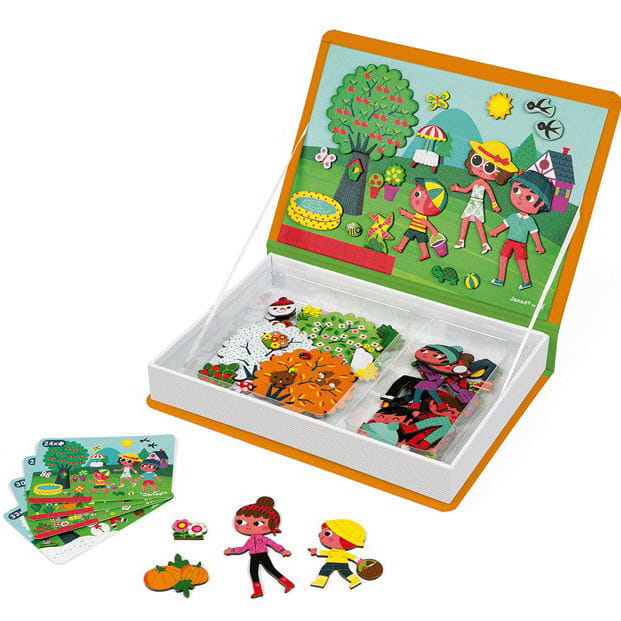 Układanka Magnetyczna Janod Magnetibook 4 Pory Roku
