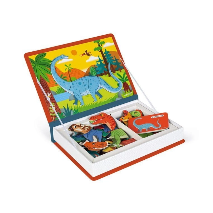 Układanka Magnetyczna Janod Magnetibook Dinozaury