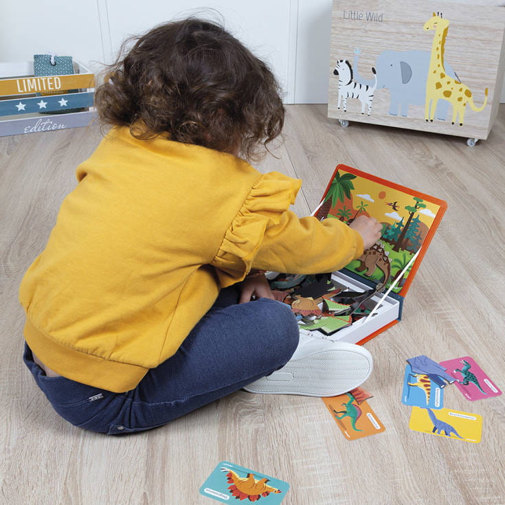 Układanka Magnetyczna Janod Magnetibook Dinozaury