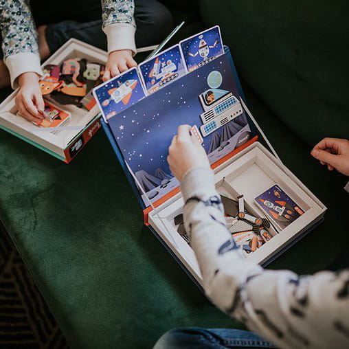 Układanka Magnetyczna Janod Magnetibook Kosmos