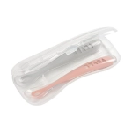 Łyżeczki Silikonowe 2 szt w Etui Old Pink Różowe / Beaba