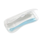 Łyżeczki Silikonowe 2 szt w Etui Windy Blue Niebieskie / Beaba