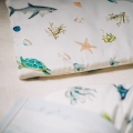 Bambusowa Pościel dla Niemowląt z Wypełnieniem Layette Ocean