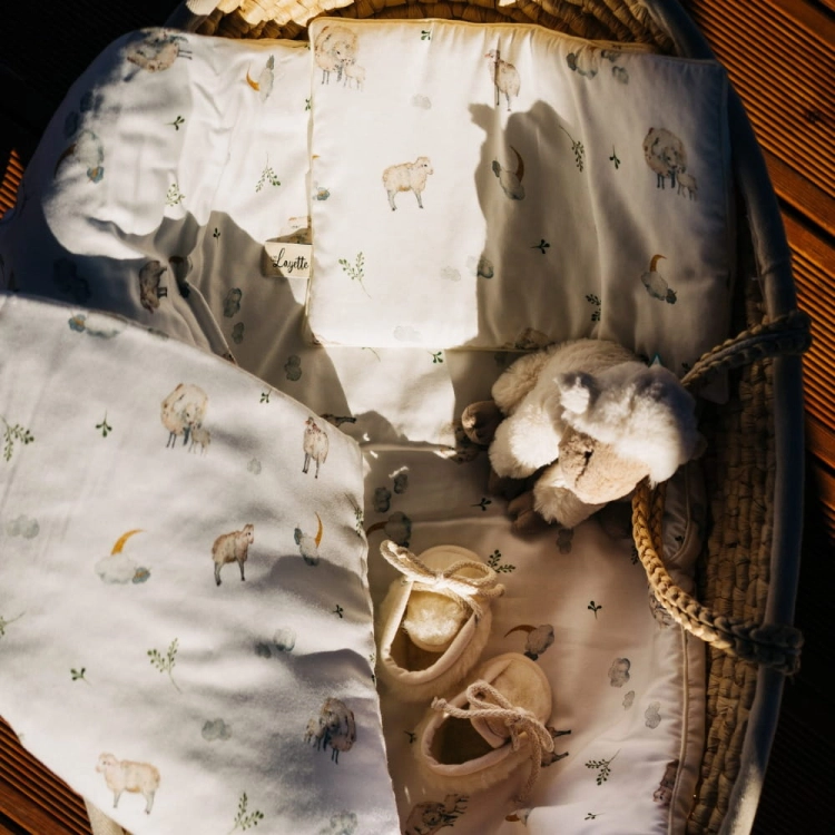 Bambusowa Pościel dla Niemowląt z Wypełnieniem Layette Merino