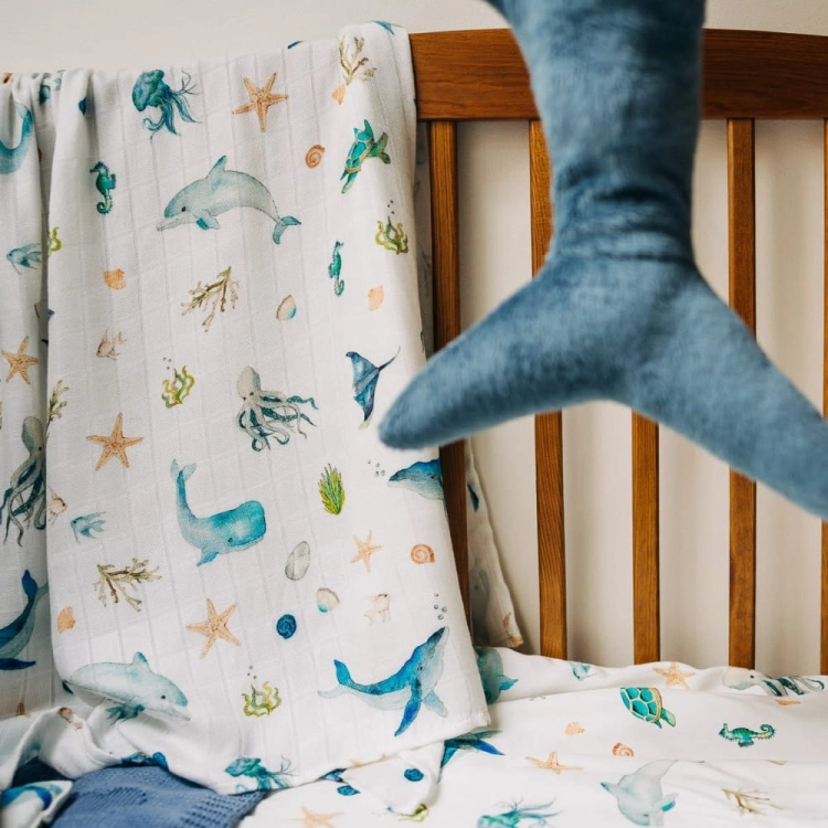 Otulacz Bambusowy dla Niemowląt Layette Ocean