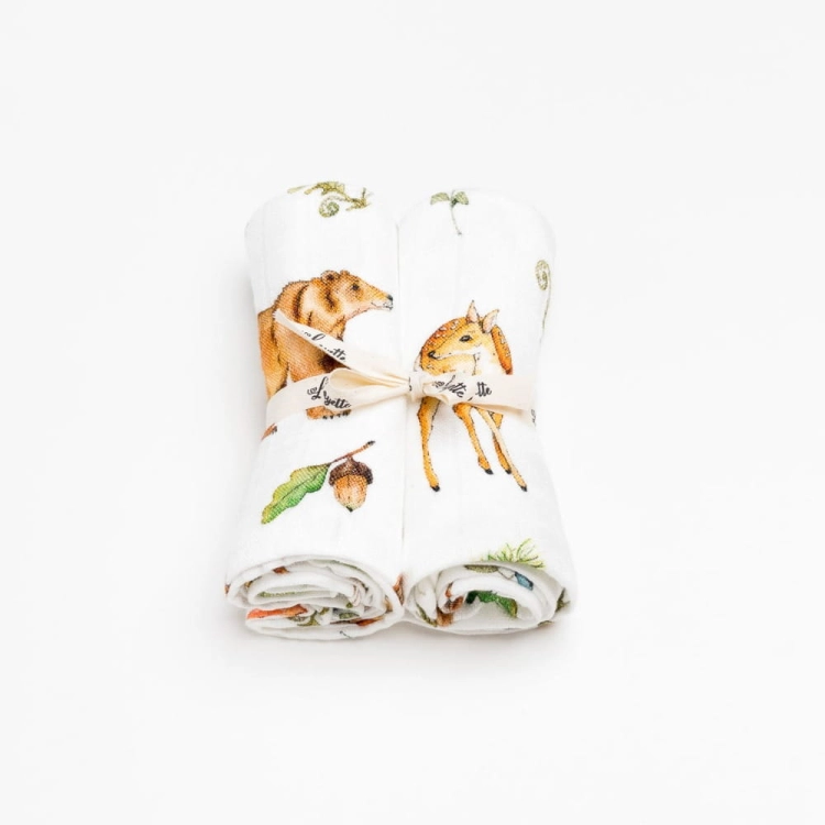 Pieluszki Bambusowe dla Niemowląt 2-pak Layette Woods