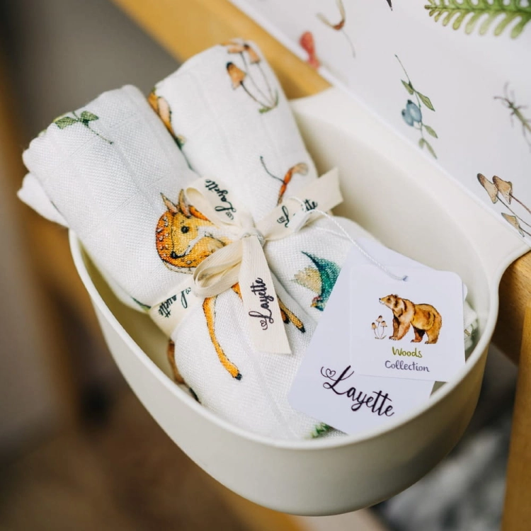 Pieluszki Bambusowe dla Niemowląt 2-pak Layette Woods