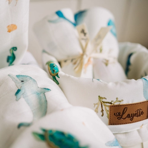 Pieluszki Bambusowe dla Niemowląt 2-pak Layette Ocean