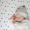 Czapeczka dla Niemowlaka Krasnal 2-pak Czarne Kropki/Eukaliptus - Sleepee