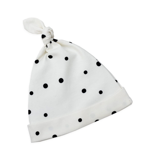 Czapeczka dla Niemowlaka Krasnal 2-pak Czarne Kropki/Bloom - Sleepee