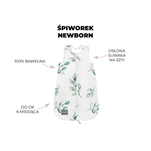 Śpiworek Niemowlęcy do Spania NewBorn Eukaliptus - Sleepee