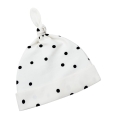 Otulacz dla Niemowlaka z Czapeczką First Step Czarne Kropki - Sleepee