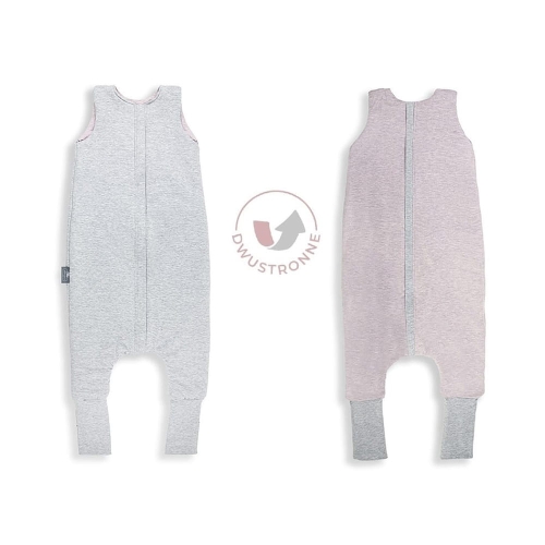 Śpiworek Niemowlęcy do Spania Dwustronny z Nóżkami Melanżowy Róż 1-2 Lata — Sleepee
