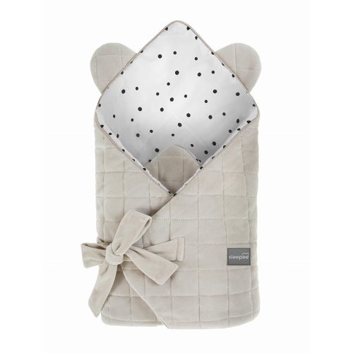 Rożek Niemowlęcy Wiązany Bawełniany Royal Baby Sand Beżowy — Sleepee