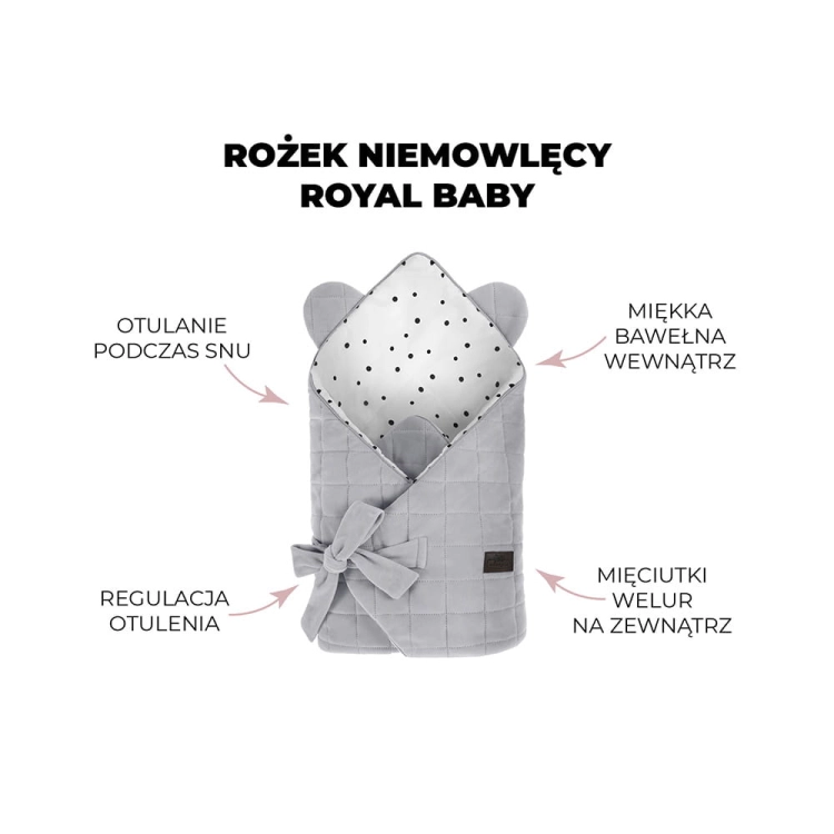 Rożek Niemowlęcy Wiązany Bawełniany Royal Baby — Sleepee