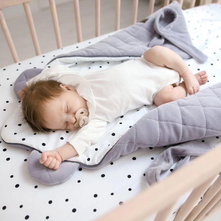 Rożek Niemowlęcy Wiązany Bawełniany Royal Baby Grey-Grey Szary — Sleepee