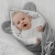 Rożek Niemowlęcy Wiązany Bawełniany Royal Baby Grey-Grey Szary — Sleepee