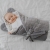 Rożek Niemowlęcy Wiązany Bawełniany Royal Baby Grey-Grey Szary — Sleepee