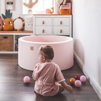 Suchy Basen z Kulkami dla Dzieci 200 szt Okrągły Pudrowy Róż