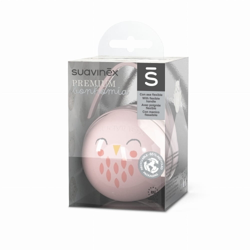 Podwójne Etui Na Smoczki Bonhomia - Różowe - Suavinex