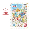 CzuCzu Obserwacyjne puzzle Mapa Polski 100el 5+