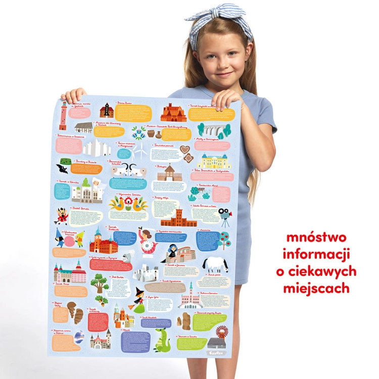 CzuCzu Obserwacyjne puzzle Mapa Polski 100el 5+