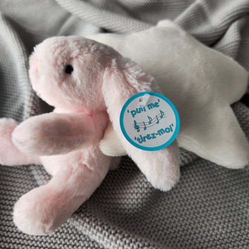 Przytulanka dla Niemowlaka Królik z Gwiazdką Pozytywka Różowa 28 cm Jellycat