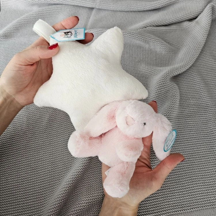 Przytulanka dla Niemowlaka Królik z Gwiazdką Pozytywka Różowa 28 cm Jellycat