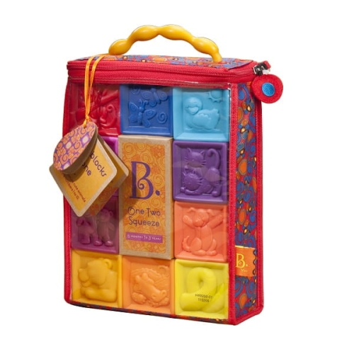 One Two Squeeze – klocki miękkie - zestaw mały - Standard BX1002Z / B.toys