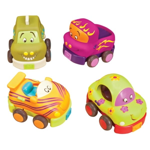 Wheeee-ls! - zestaw 4 autek z napędem - zielony BX1995Z / B.toys