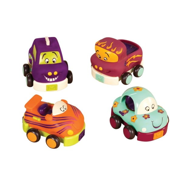 Wheeee-ls! - zestaw 4 autek z napędem - miętowy BX2293Z / B.toys