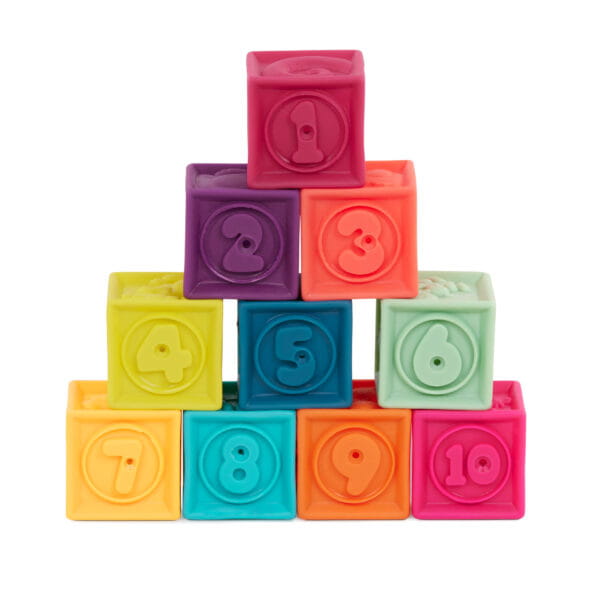 One Two Squeeze – klocki miękkie - zestaw mały - Miętowy BX1481Z / B.toys