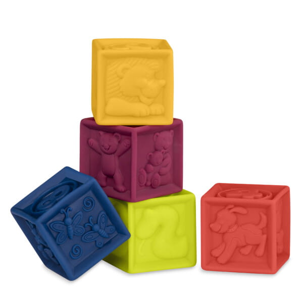 One Two Squeeze – klocki miękkie - zestaw mały - Standard BX1002Z / B.toys