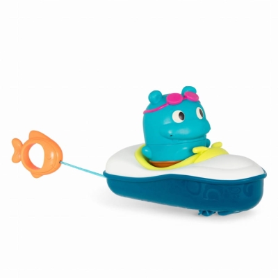 Pull & Go Rider – łódka z napędem i ROZKRĘCANĄ sikawką BX2298Z / B.toys