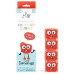 Kostki sensoryczne świecące w wodzie Sammy - zabawka kąpielowa, czerwony / Glo Pals