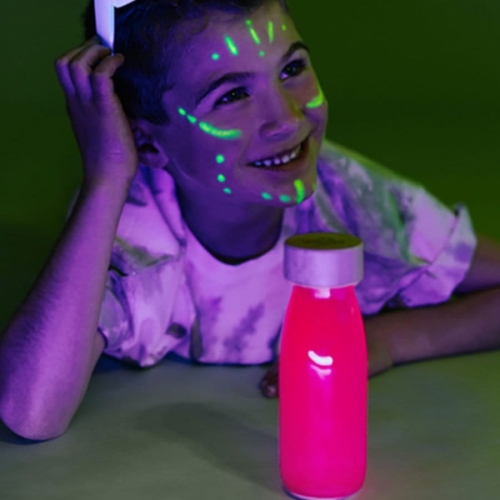 Butelka sensoryczna Float Neon różowa / Petit Boum