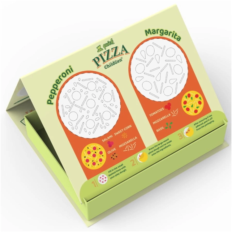 Zestaw kreatywny PIZZA, 100% NATUALNA ciastolina i akcesoria / ChildGen