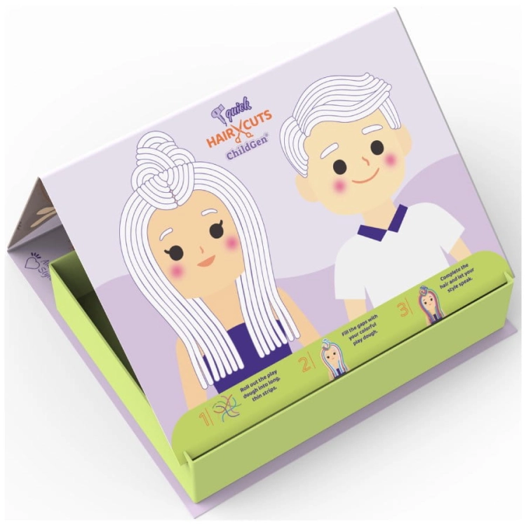 Zestaw kreatywny MODA - ubieranki i fryzury, 100% NATUALNA ciastolina i akcesoria / ChildGen