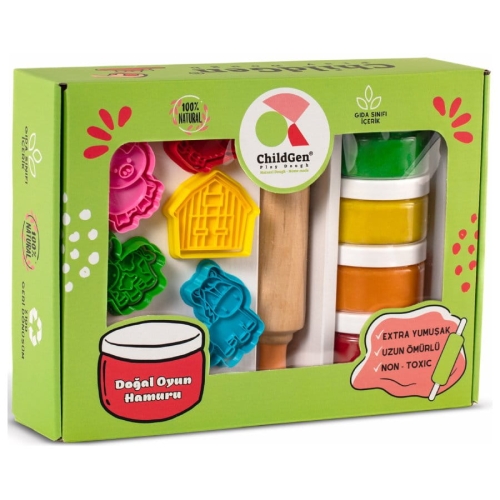 Zestaw kreatywny FARMA, 100% NATURALNA ciastolina i akcesoria / ChildGen