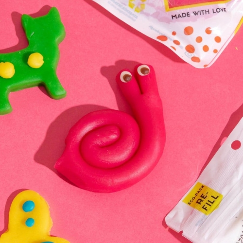 Naturalna ciastolina do zabawy, Kolory Podstawowe, eko-pack 6 szt. Re-Fill Play Dough / ChildGen
