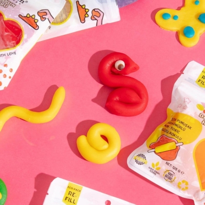 NATURALNA ciastolina do zabawy, 9 Kolorów, eko-pack 9 szt. Re-Fill Play Dough / ChildGen