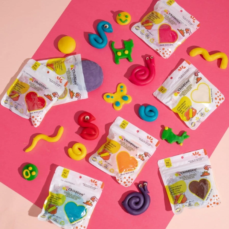 NATURALNA ciastolina do zabawy, 9 Kolorów, eko-pack 9 szt. Re-Fill Play Dough / ChildGen