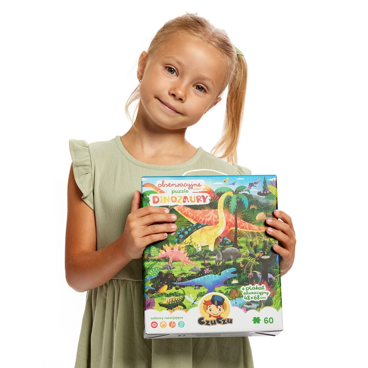 Obserwacyjne puzzle Dinozaury 60el. 4+ / Czuczu