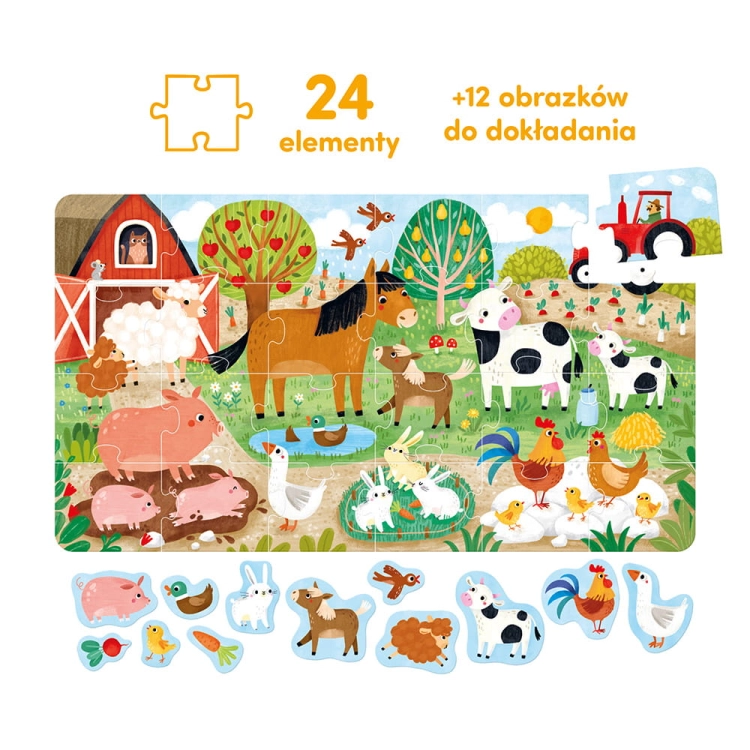 Wesołe puzzle Wieś 60el. 2+ / Czuczu