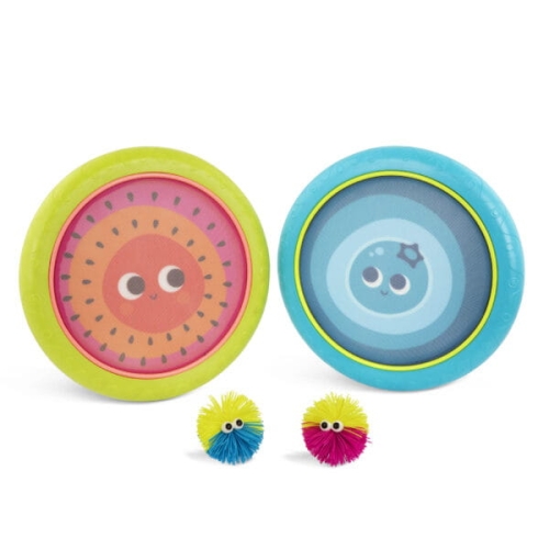 Sprężyste dyski z kudłatymi piłeczkami - Poppin’ Paddles B.toys