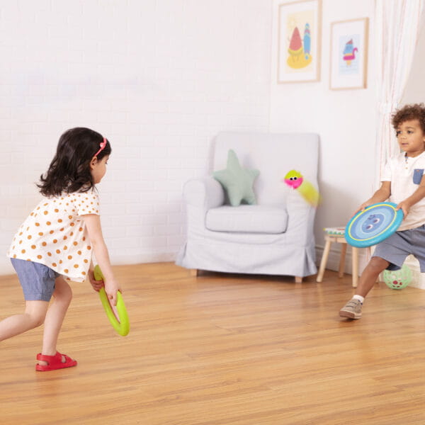 Sprężyste dyski z kudłatymi piłeczkami - Poppin’ Paddles B.toys