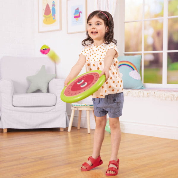 Sprężyste dyski z kudłatymi piłeczkami - Poppin’ Paddles B.toys