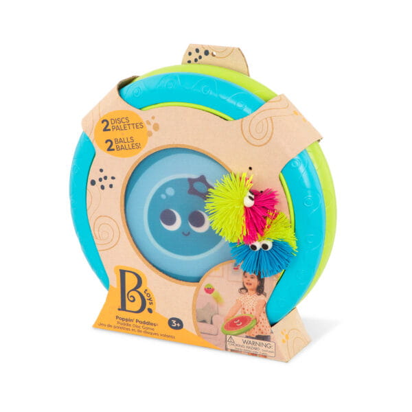 Sprężyste dyski z kudłatymi piłeczkami - Poppin’ Paddles B.toys